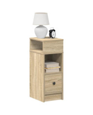Tables de chevet 2 pcs avec tiroir chêne sonoma 25x31x66 cm | Mobilier & Déco