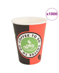 Tasses à café en papier 1000 pcs 12oz 300ml rouge et noir | Mobilier & Déco