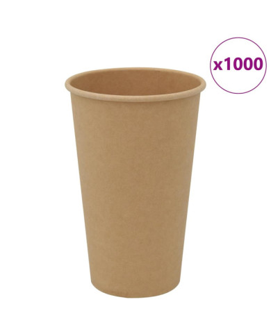 Tasses à café en papier 1000 pcs 16oz 400ml marron | Mobilier & Déco