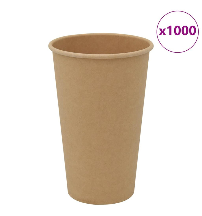 Tasses à café en papier 1000 pcs 16oz 400ml marron | Mobilier & Déco