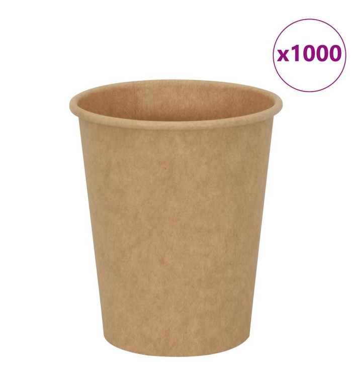 Tasses à café en papier 1000 pcs 8oz 200ml marron | Mobilier & Déco