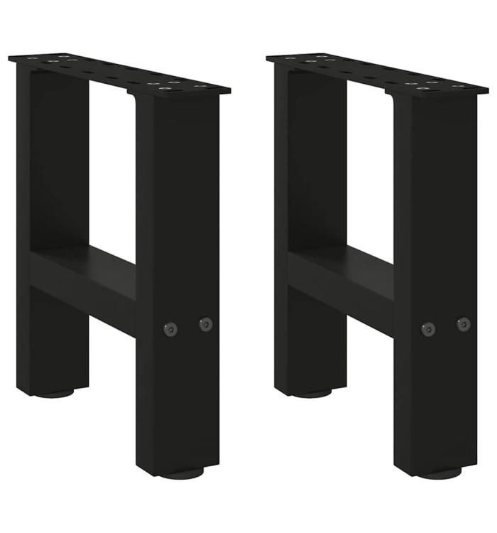 Pieds de table basse Noir 2 pièces 30 x (30-31) cm Acier | Mobilier & Déco