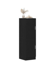 Armoire de cuisine noir 38x41,5x131,5 cm bois d'ingénierie | Mobilier & Déco