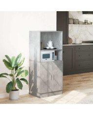 Armoire de cuisine gris béton 57x41,5x131,5 cm bois ingénierie | Mobilier & Déco