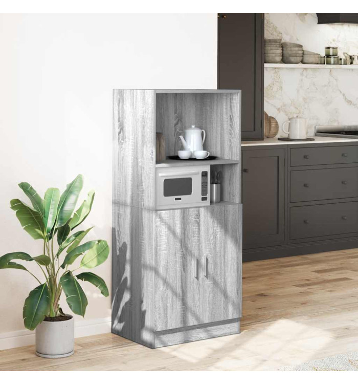 Armoire de cuisine sonoma gris 57x41,5x131,5 cm bois ingénierie | Mobilier & Déco