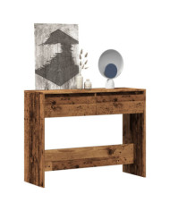 Table console vieux bois 100x35x76,5 cm bois d'ingénierie | Mobilier & Déco