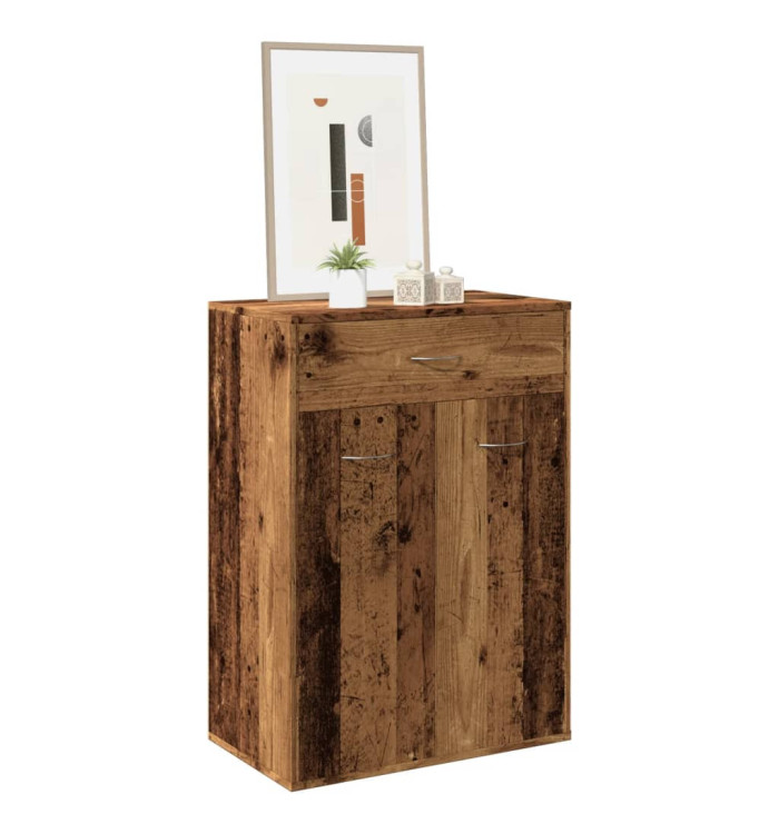 Armoire à chaussures vieux bois 60x35x84 cm bois d'ingénierie | Mobilier & Déco