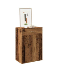 Armoire à chaussures vieux bois 60x35x84 cm bois d'ingénierie | Mobilier & Déco