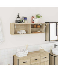 Armoire murale de bain chêne sonoma 100x25x30cm bois ingénierie | Mobilier & Déco