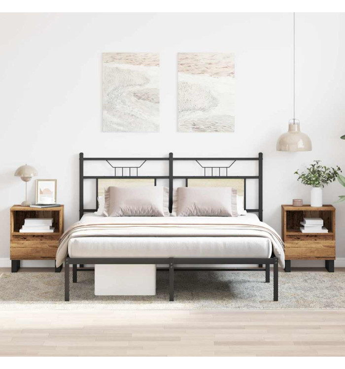 Tables de chevet 2 pcs vieux bois 40x35x50 cm bois d’ingénierie | Mobilier & Déco