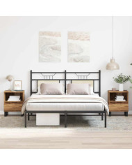 Tables de chevet 2 pcs vieux bois 40x35x50 cm bois d’ingénierie | Mobilier & Déco