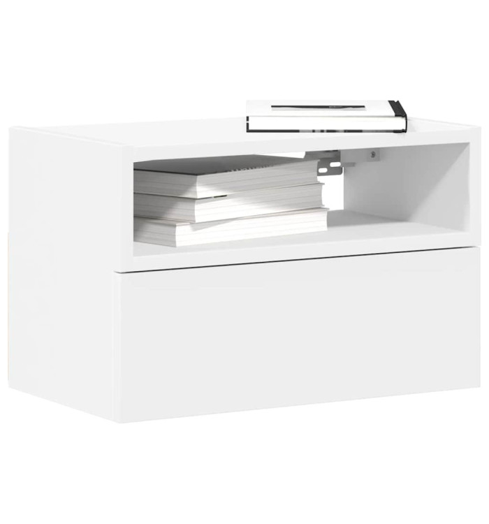Table de chevet murale blanc 45x26x28,5 cm | Mobilier & Déco