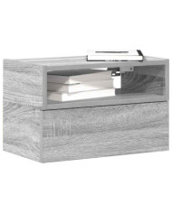Table de chevet murale sonoma gris 45x26x28,5 cm | Mobilier & Déco