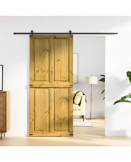 Porte de grange CORONA 90x210 cm bois massif de pin | Mobilier & Déco