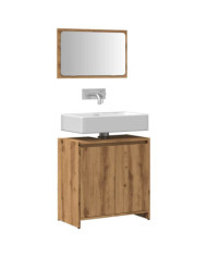 Ensemble de meubles salle de bain 2 pcs bois d'ingénierie | Mobilier & Déco
