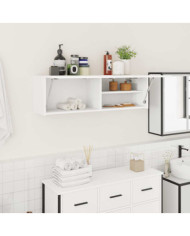 Armoire murale de bain blanc 100x25x30 cm bois d'ingénierie | Mobilier & Déco