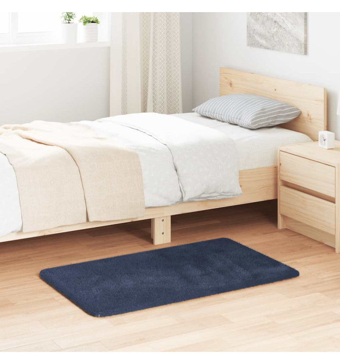 Tapis Shaggy à poils longs NAVARRA bleu marine 60x100 cm | Mobilier & Déco