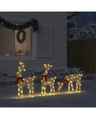 Décoration de Noël renne 3 pcs 90 LED blanc chaud | Mobilier & Déco