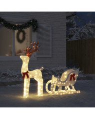 Décoration de Noël renne et traîneau 100 LED blanc froid | Mobilier & Déco