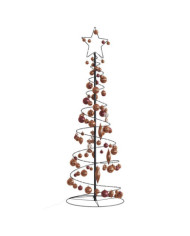 Sapin de Noël à LED avec boules 100 LED blanc chaud 150 cm | Mobilier & Déco
