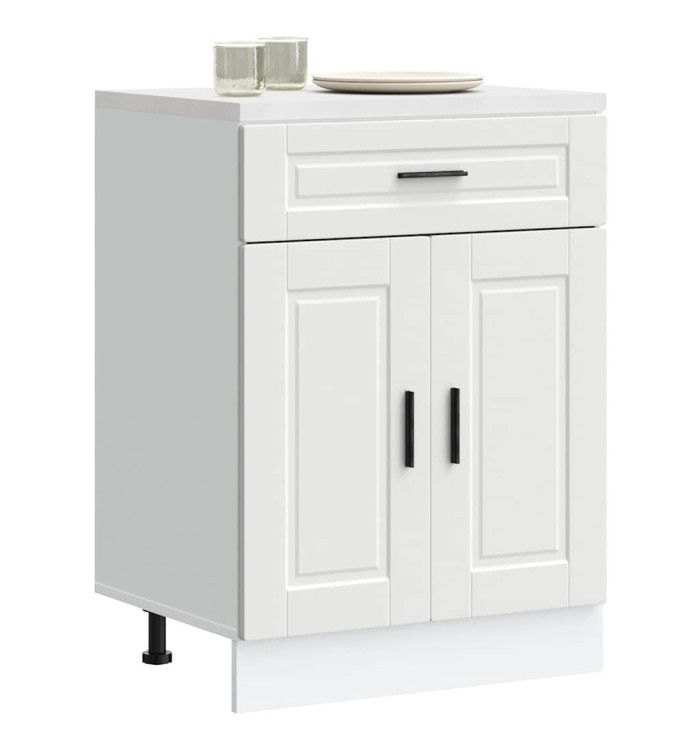 Armoire de cuisine Porto blanc bois d'ingénierie | Mobilier & Déco