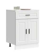 Armoire de cuisine Porto blanc bois d'ingénierie | Mobilier & Déco