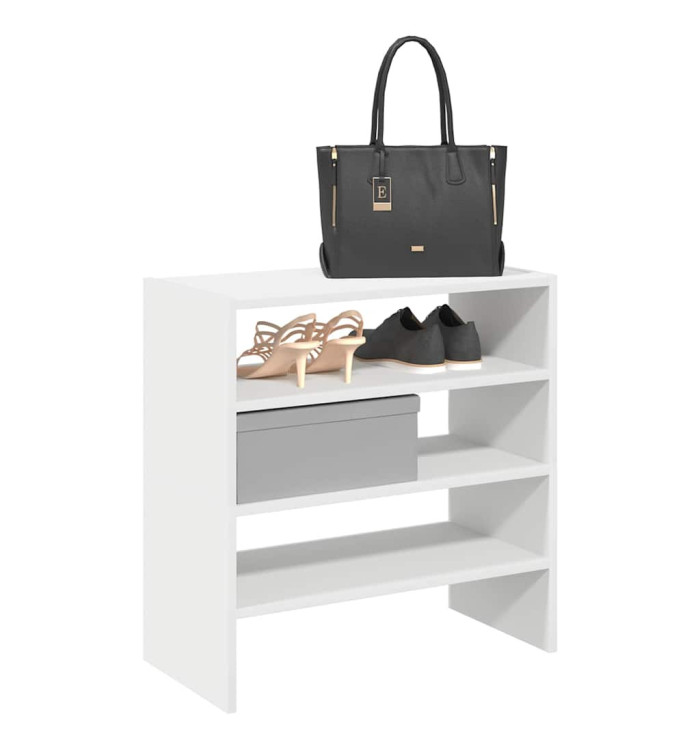 Étagères à chaussures 2 pcs empilable blanc 60x30x30,5 cm | Mobilier & Déco