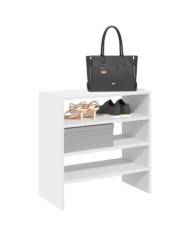 Étagères à chaussures 2 pcs empilable blanc 60x30x30,5 cm | Mobilier & Déco