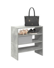Étagères à chaussures 2 pcs empilable gris béton 60x30x30,5 cm | Mobilier & Déco