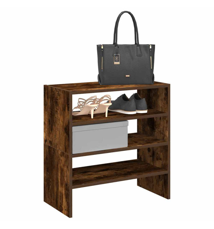 Étagères à chaussures 2 pcs empilable chêne fumé 60x30x30,5 cm | Mobilier & Déco