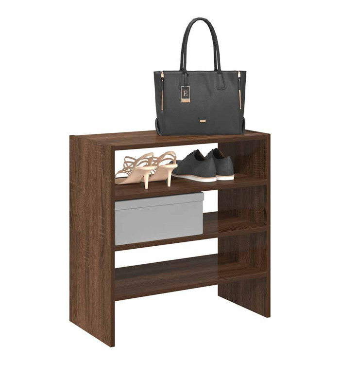 Étagères à chaussures 2 pcs empilable chêne marron 60x30x30,5cm | Mobilier & Déco