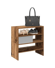 Étagères à chaussures 2 pcs empilable vieux bois 60x30x30,5 cm | Mobilier & Déco