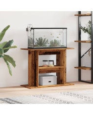 Support d'aquarium vieux bois 80x35x60 cm bois d'ingénierie | Mobilier & Déco