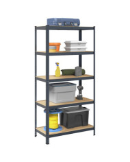 Étagère de rangement 5 niveaux Anthracite Acier bois ingénierie | Mobilier & Déco