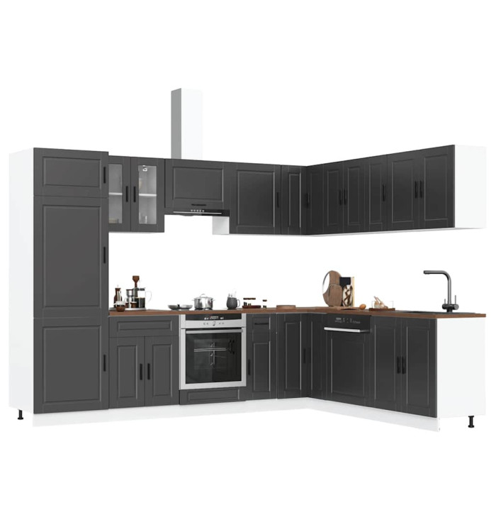 Ensemble d'armoires de cuisine 14 pcs Porto bois d'ingénierie | Mobilier & Déco