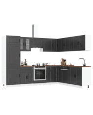 Ensemble d'armoires de cuisine 14 pcs Porto bois d'ingénierie | Mobilier & Déco