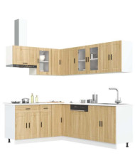 Ensemble d'armoires de cuisine 11 pcs Porto bois d'ingénierie | Mobilier & Déco