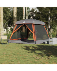 Tente de cabine familiale 6 personnes gris orange imperméable | Mobilier & Déco