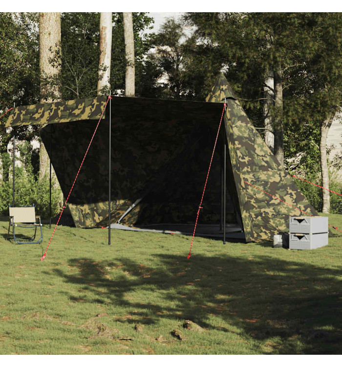 Tente familiale tipi 6 personnes camouflage imperméable | Mobilier & Déco