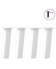 Pieds de table basse 4 pièces Blanc 30 cm Acier | Mobilier & Déco