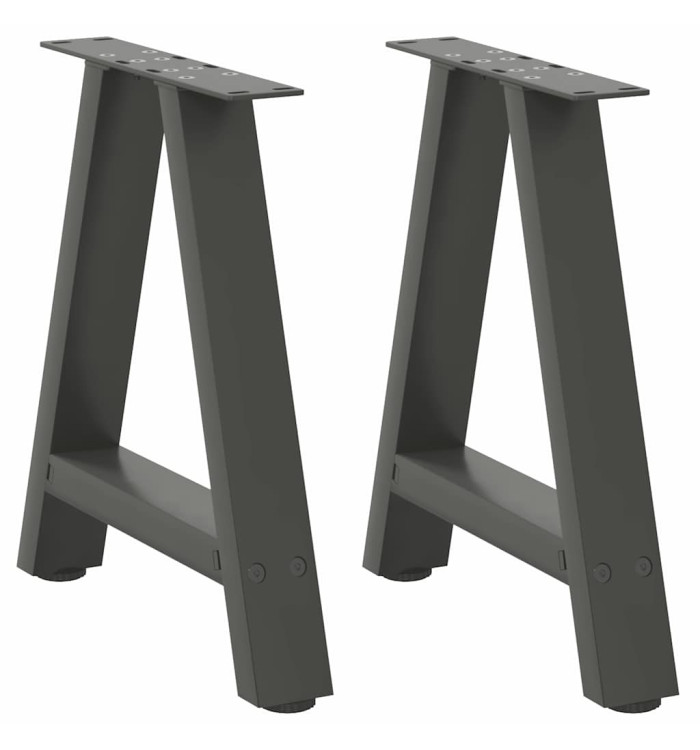 Pieds de table basse en forme de A 2 pièces Anthracite 50 x (42-43) cm Acier | Mobilier & Déco