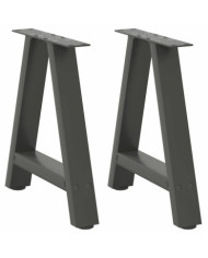 Pieds de table basse en forme de A 2 pièces Anthracite 50 x (42-43) cm Acier | Mobilier & Déco