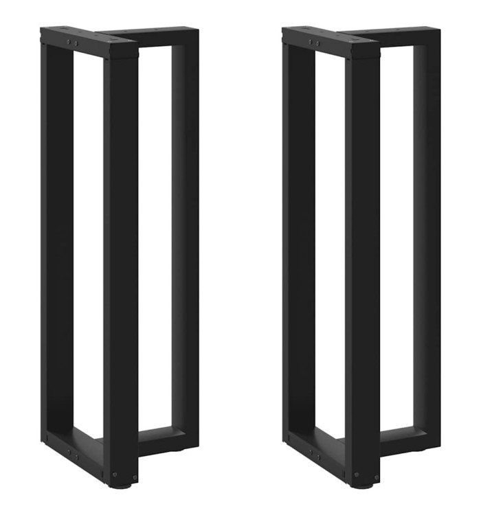 Pieds de table de bar en forme de T, 2 pièces, noir, 50 x 35 x (110-111) cm, acier | Mobilier & Déco