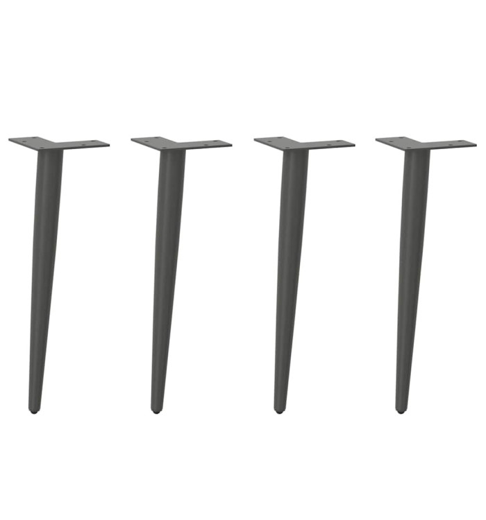 Pieds de table basse coniques 4 pièces Anthracite 30-31 cm Acier | Mobilier & Déco
