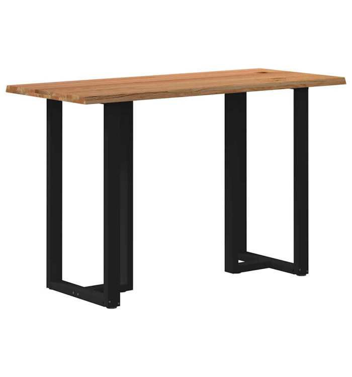 Table de bar rectangulaire en chêne massif avec bords naturels 180 x 80 x 112 cm | Mobilier & Déco