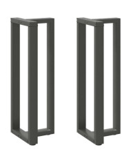 Pieds de table de bar en forme de T, 2 pièces, anthracite, 50 x 35 x (110-111) cm, acier | Mobilier & Déco