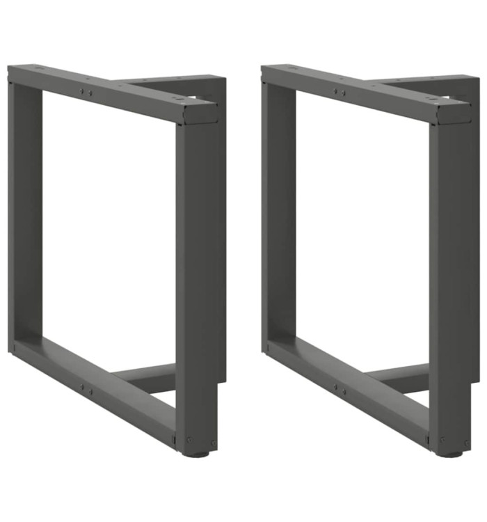 Pieds de table à manger en forme de T, 2 pièces, anthracite, 100 x 35 x (72-73) cm, acier | Mobilier & Déco