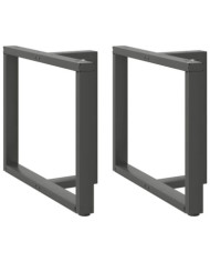 Pieds de table à manger en forme de T, 2 pièces, anthracite, 100 x 35 x (72-73) cm, acier | Mobilier & Déco