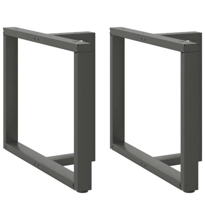 Pieds de table à manger en T 2 pièces Anthracite 90x35x(72-73) cm Acier | Mobilier & Déco
