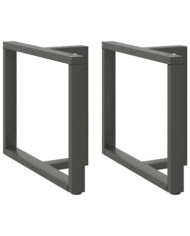 Pieds de table à manger en T 2 pièces Anthracite 90x35x(72-73) cm Acier | Mobilier & Déco